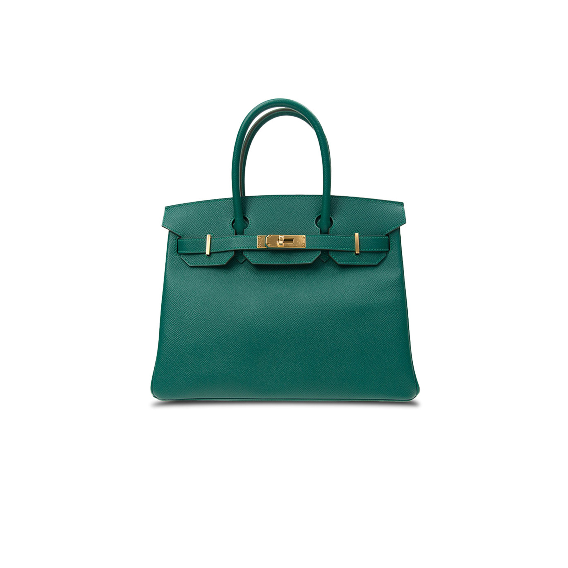 HERMES MASTER BIRKIN 30 EPSOM LEATHER PEACOCK GREEN GOLD BUCKLE BAG H028369CCZ6 (30*23*15cm)